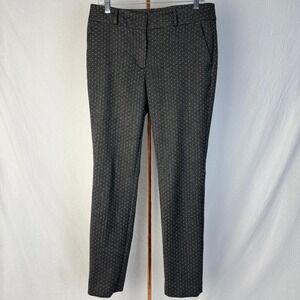 LOFT Womens Dress Pants Gray Polka‎ Dot Career Work Office Casual Classic NWT
